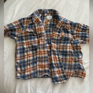 American Eagle Cropped Flannel